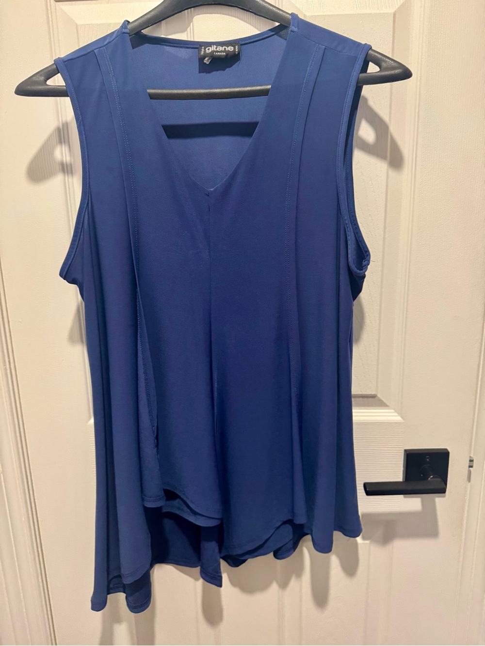 Gitano Sleeveless V-Neck Tank in Royal Blue